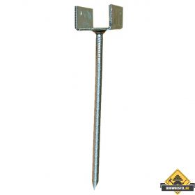 Ruiterdrager met spijker, spijkerlengte 180 mm, breedte 30 mm, verzinkt - 50 stuks