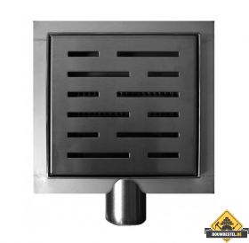 Wiesbaden RVS 3e generatie doucheput + flens +RVS sifon + filter zij 15x15