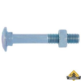 Slotbout M10 - 100 st - vierkantnok en moer - 75x24,65 mm