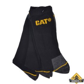 Sokken 41-45 CAT zwart I 24 stuks