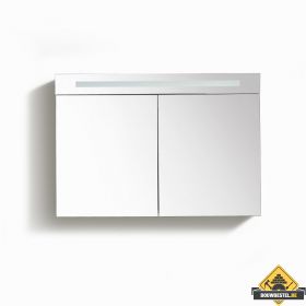 Spiegelkast 100 cm met verlichting light wood (HELAAS NIET MEER LEVERBAAR)