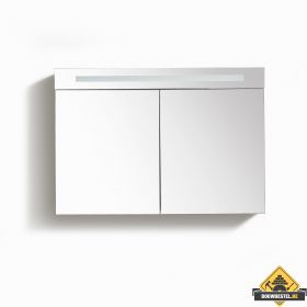 Spiegelkast 80 cm met verlichting antraciet (HELAAS NIET MEER LEVERBAAR)