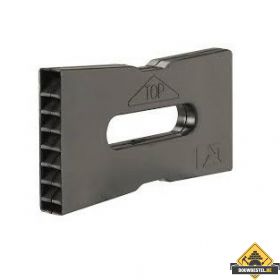 Stootvoeg ventilatierooster waalformaat zwart