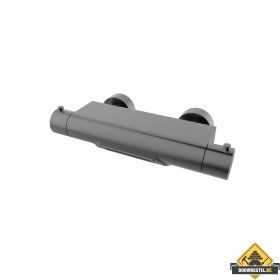 Style thermostatische waterval-badkraan cooltouch gunmetal