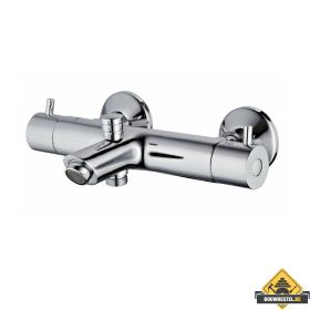 Thermostatische badmengkraan rond chroom (HELAAS NIET MEER LEVERBAAR)