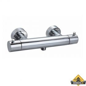 Thermostatische douchemengkraan rond chroom (HELAAS NIET MEER LEVERBAAR)