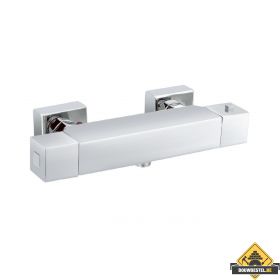 Thermostatisch douchemengkraan vierkant chroom (HELAAS NIET MEER LEVERBAAR)