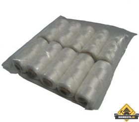 Tegelsnoer geslagen 3 strengs nylon wit klos a 150 meter 10 stuks