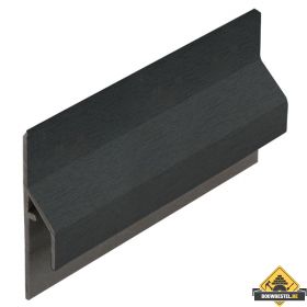 Trim/kraal aansluitprofiel 10mm Keralit dakrand Antraciet - Classic (met houtnerf) 600 cm