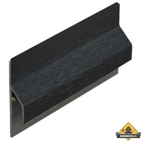 Trim/kraal aansluitprofiel 10mm Keralit dakrand Zwartgrijs - Classic (met houtnerf) 600 cm