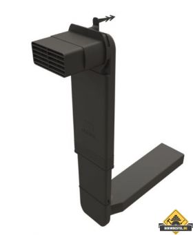 Vloerventilatiekoker Ubbink zwart Cobra compleet muurrooster WF