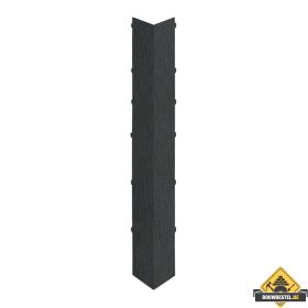 Uitwendig hoekstuk 350mm Keralit dakrand Antraciet - Classic (met houtnerf)