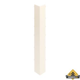 Uitwendig hoekstuk 350mm Keralit dakrand Crème - Classic (met houtnerf)