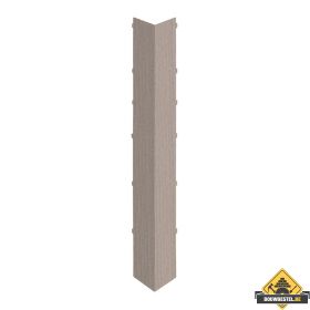 Uitwendig hoekstuk 350mm Keralit dakrand Vergrijsd ceder - Classic (met houtnerf)