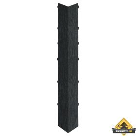Uitwendig hoekstuk 350mm Keralit dakrand Zwartgrijs - Classic (met houtnerf)