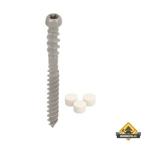 Unipanel schroef 4x50 100 stuks inclusief dopjes Wit