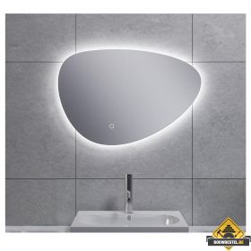 Uovo spiegel eirond met LED, dimbaar 60 cm (HELAAS NIET MEER LEVERBAAR)