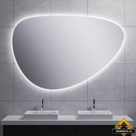 Uovo spiegel ovaal met LED, dimbaar en spiegelverwarming 100 cm (HELAAS NIET MEER LEVERBAAR)