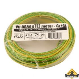 VD-draad 2.5 mm2 geel/groen - 10 meter