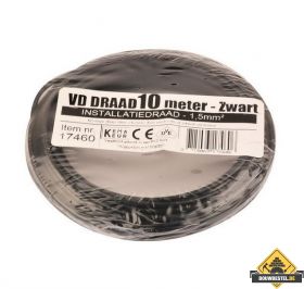VD-draad 1.5 mm2 zwart - 10 meter