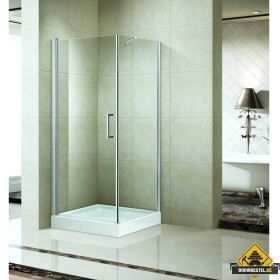 Vierkante douchecabine met swingdeur 90 cm (HELAAS NIET MEER LEVERBAAR)