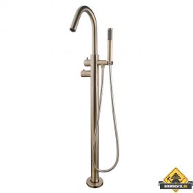 Wiesbaden Caral vrijstaande thermostatische badmengkraan | Geborsteld staal (HELAAS NIET MEER LEVERBAAR)