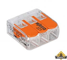 Wago Lasklem 3-voudig tot 4mm2