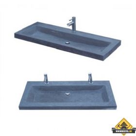 Wasblad Compact Stone met 1 kraangat 100 cm (HELAAS NIET MEER LEVERBAAR)