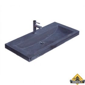 Wasblad Compact Stone met 1 kraangat 80 cm (HELAAS NIET MEER LEVERBAAR)