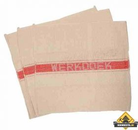 Werkdoek rode band SUPER PROF ca.40x45cm. 3 stuks