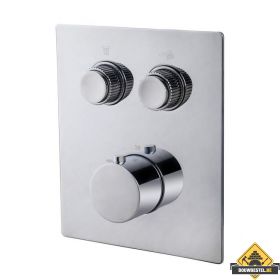 Wiesbaden Caral Klik Pro afbouwdeel inbouwthermostaat 2 weg chroom