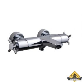 Wiesbaden Cross badthermostaat chroom (HELAAS NIET MEER LEVERBAAR)