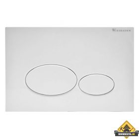 Wiesbaden drukplaat tbv inbouwreservoir glans-wit (HELAAS NIET MEER LEVERBAAR)