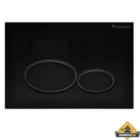 Wiesbaden drukplaat tbv inbouwreservoir mat-zwart (HELAAS NIET MEER LEVERBAAR)