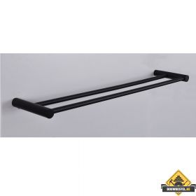 Wiesbaden Ida dubbele handdoekrek 60cm Zwart (HELAAS NIET MEER LEVERBAAR)