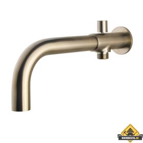 Wiesbaden inbouw-baduitloop met omstel rond 23 cm | Geborsteld staal