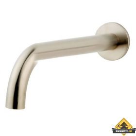 Wiesbaden inbouw-uitloop rond 25cm 1/2 inch geborsteld staal