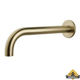 Wiesbaden inbouw-uitloop rond 30cm 1/2'' | Geborsteld messing