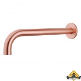 Wiesbaden inbouw-uitloop rond 30cm 1/2'' | Geborsteld koper