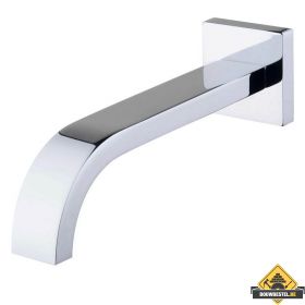 Wiesbaden inbouw-uitloop vierkant 30cm 1/2 inch chroom