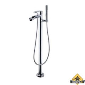 Wiesbaden Lima vrijstaande badmengkraan waterval compleet geborsteld staal (HELAAS NIET MEER LEVERBAAR)