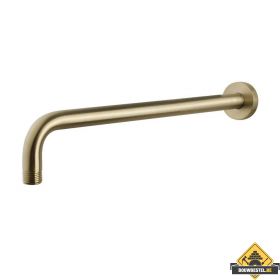 Wiesbaden luxe douche-arm rond muurbev. 35cm | Geborsteld messing