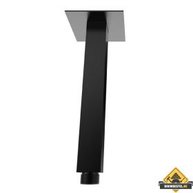 Wiesbaden luxe douche-arm vierkant plafondbevestiging 15cm mat-zwart