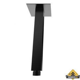 Wiesbaden luxe douche-arm vierkant plafondbevestiging 30cm mat-zwart