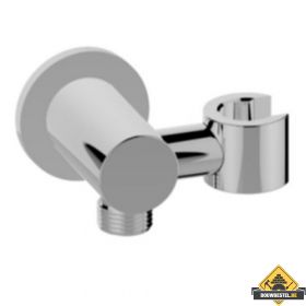 Wiesbaden luxe doucheaansluiting + kantelbare opsteek 1/2 inch chroom