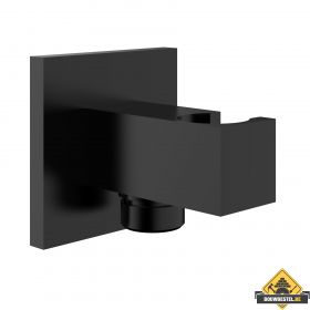 Wiesbaden luxe muur doucheaansluiting+opsteek vierkant 1/2 inch Zwart