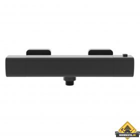 Wiesbaden Rain thermostatische douchemengkraan | Mat-zwart (HELAAS NIET MEER LEVERBAAR)