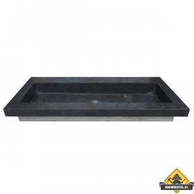 Wiesbaden Raw wastafel enkel zonder kraangat 120x46x5 cm hardsteen gezoet (HELAAS NIET MEER LEVERBAAR)