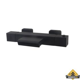 Wiesbaden Rombo thermostaat badmengkraan Zwart