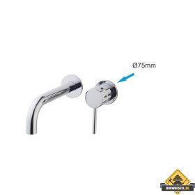 Wiesbaden rozet 75mm tbv kraangedeelte 29.4111 chroom (HELAAS NIET MEER LEVERBAAR)